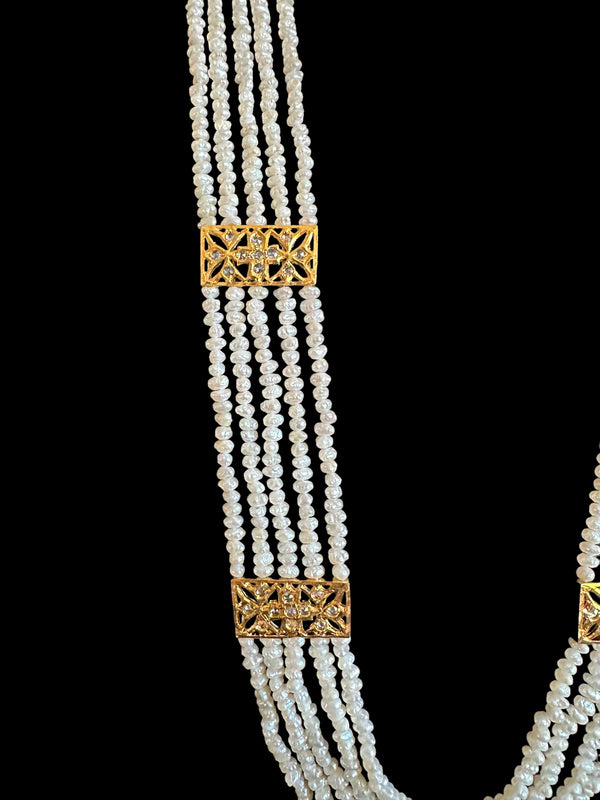 Naira fresh water pearl rani haar in  gold plated silver ( READY TO SHIP)