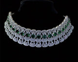 DNS19 Rameesha  Cz necklace set  ( READY TO SHIP )