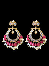 NS520 AMIRA hyderabadi necklace with earrings - Ruby ( READY TO SHIP)