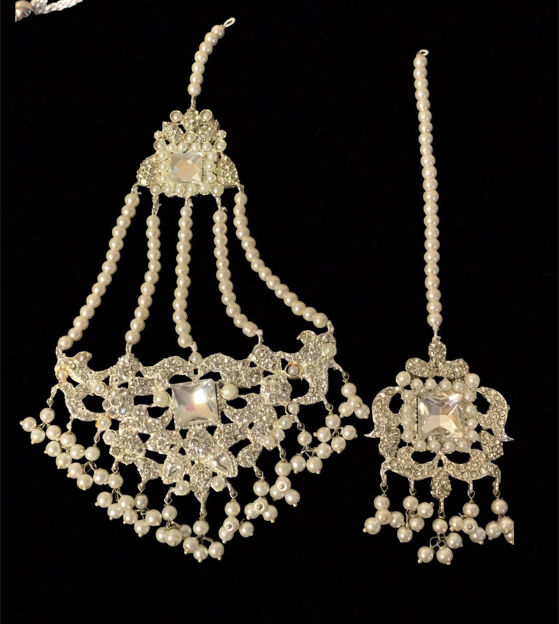 BR45 Anisa bridal set in silver plating  ( READY TO SHIP)