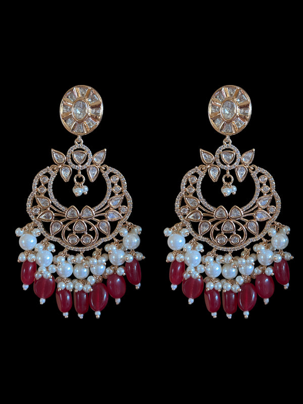 DER418 Zurain high quality Polki earrings ( READY TO SHIP)