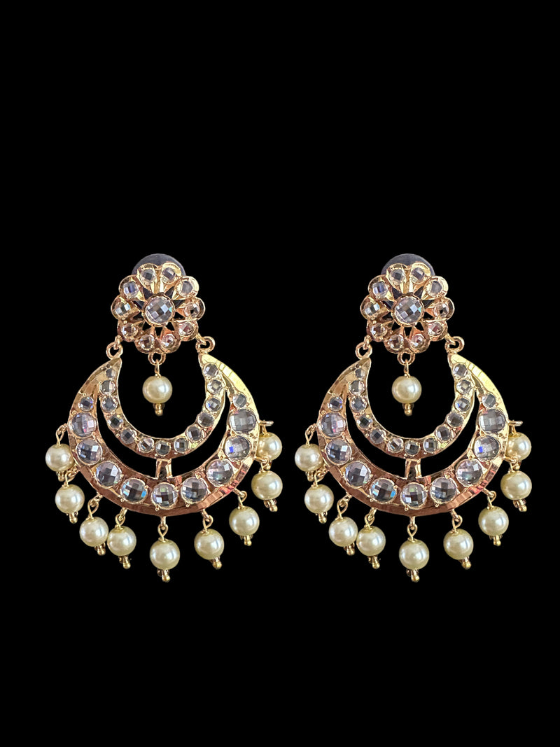 SAT75 BHANU gold plated Mala with Chandbali earrings ( READY TO SHIP)