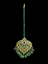 Ekta ruby emerald earrings tika (SHIPS IN 2 WEEKS  )