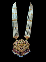 DLN19 Neeli rani haar with earrings in ruby  ( SHIPS IN 4 WEEKS )