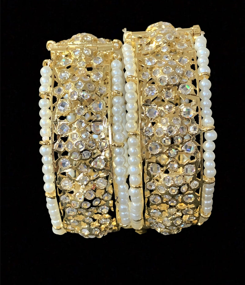 B134 Azmah pearl  bangles ( SHIPS IN 4 WEEKS )