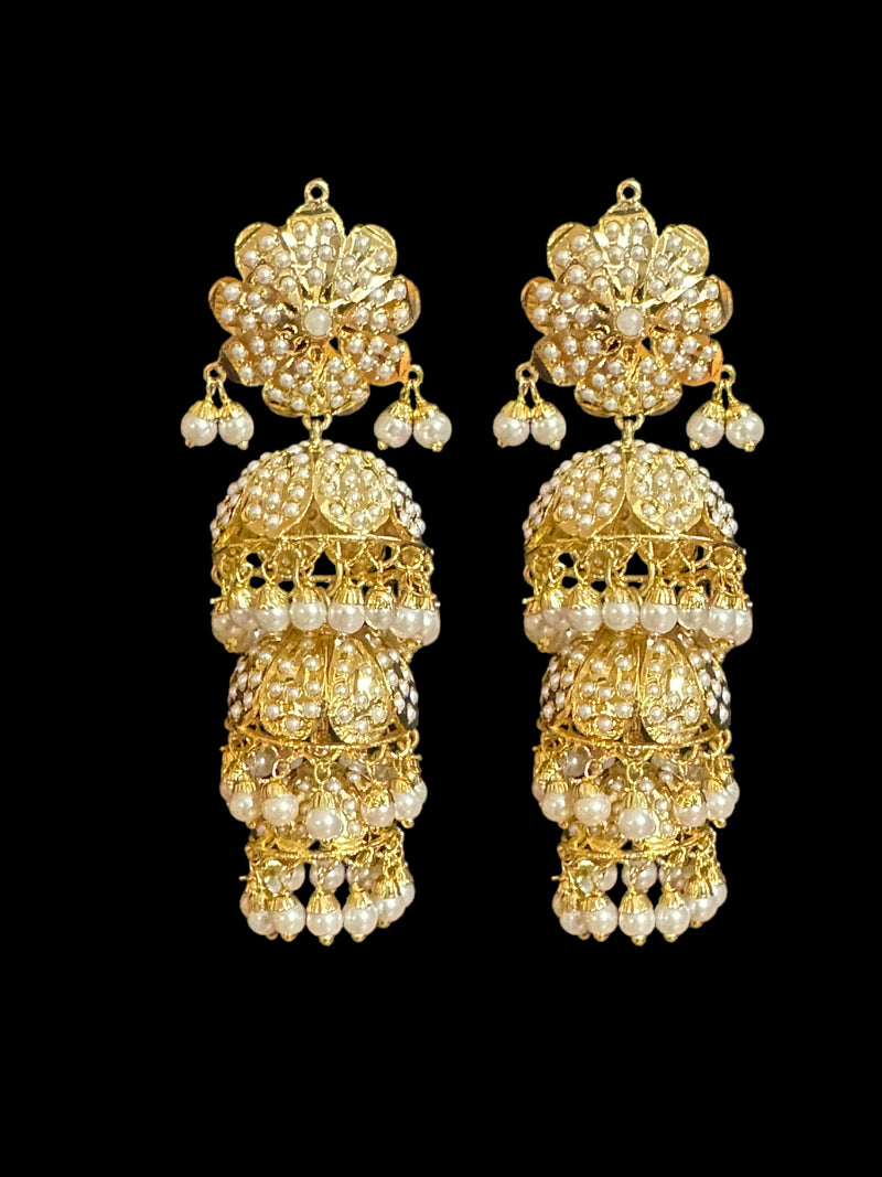 Buy South Indian Gold Jhumka Design Gold Plated Jewellery