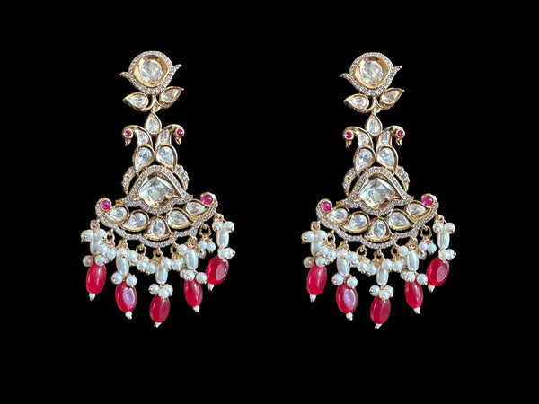 DER419 high quality Polki earrings ( READY TO SHIP)