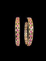 B144 INDU ruby bangles -1 pair ( READY TO SHIP )