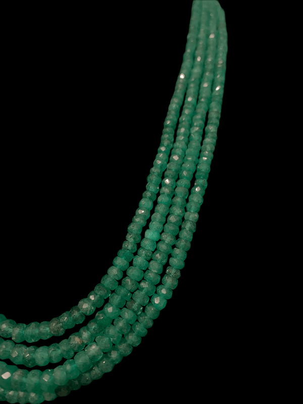 DNS86 Four layer natural emerald beads necklace ( READY TO SHIP )