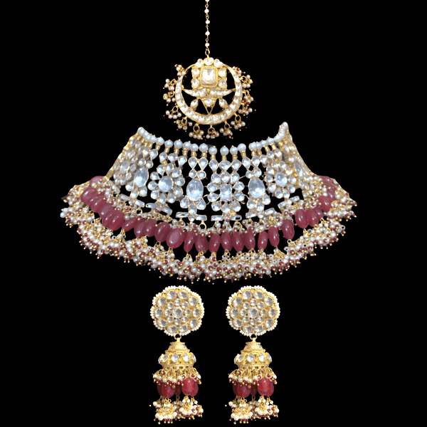 BR4 Khushboo kundan bridal set - ruby ( READY TO SHIP )