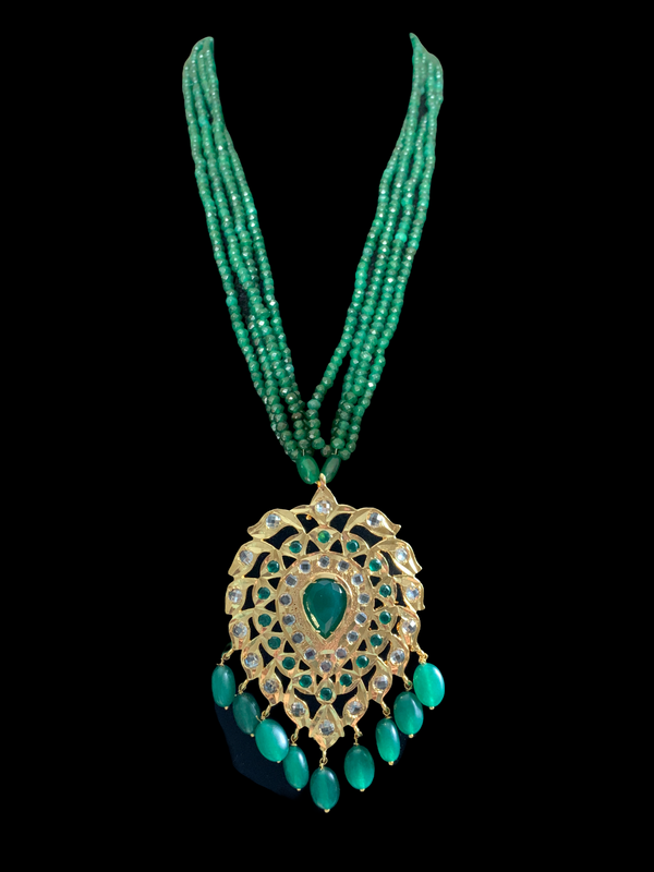 PS201 Alvira green pendant set (SHIPS IN 4 WEEKS )