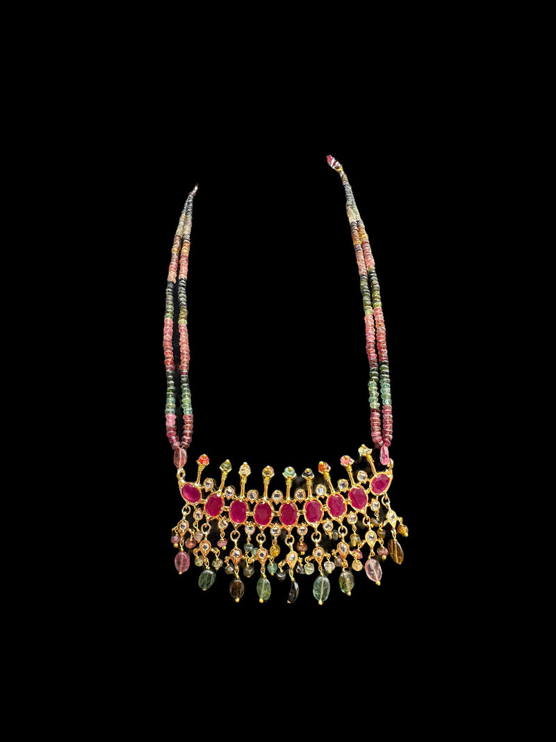 PS242 Tirmani in tourmaline  beads( READY TO SHIP  )