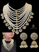 DS10 Mala pearl necklace with jhumka ( SHIPS IN 4 WEEKS  )