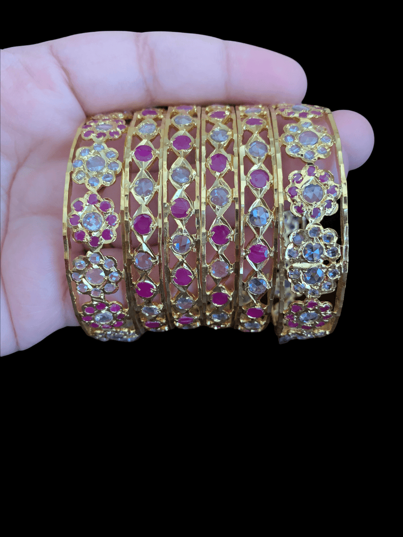 B137 Indu ruby bangles   ( READY TO SHIP )