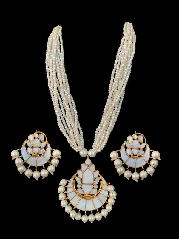 PS238 Niswa mother of pearl pendant set (READY TO SHIP )