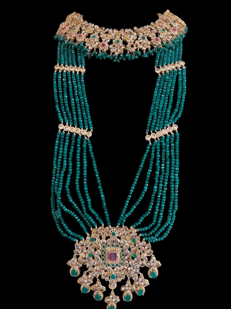 BR80 Tooba bridal set in ruby emerald ( READY TO SHIP )