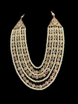 SAT75 BHANU gold plated Mala with Chandbali earrings ( READY TO SHIP)