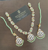 DNS143 Zehra necklace set in mint ( READY TO SHIP )