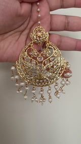 DJTK365 Noora oversized tika in fresh water pearls( READY TO SHIP )