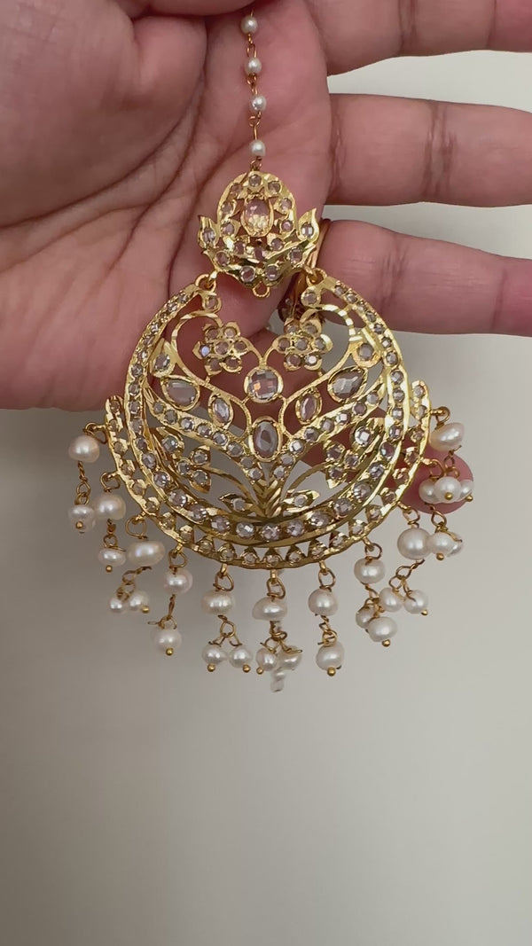 DJTK365 Noora oversized tika in fresh water pearls( READY TO SHIP )