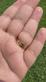 92.5 silver gold plated finger ring in ruby emerald and pearls ( READY TO SHIP )
