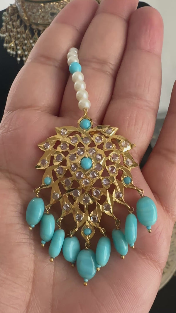DJTK2 Zohra tika in turquoise   ( READY TO SHIP)