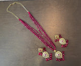 PS239 gold plated pendant set in ruby ( SHIPS IN 4 WEEKS )
