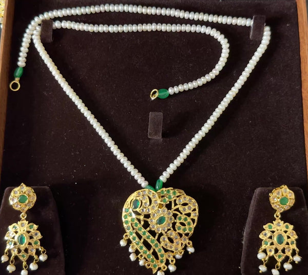 PS560 Akriti long pendant  with earrings ( READY TO SHIP )