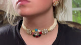 C253 high quality Polki choker with earrings ( READY TO SHIP )