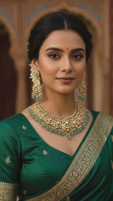 Gold plated moissnaite necklace with earrings ( READY TO SHIP )
