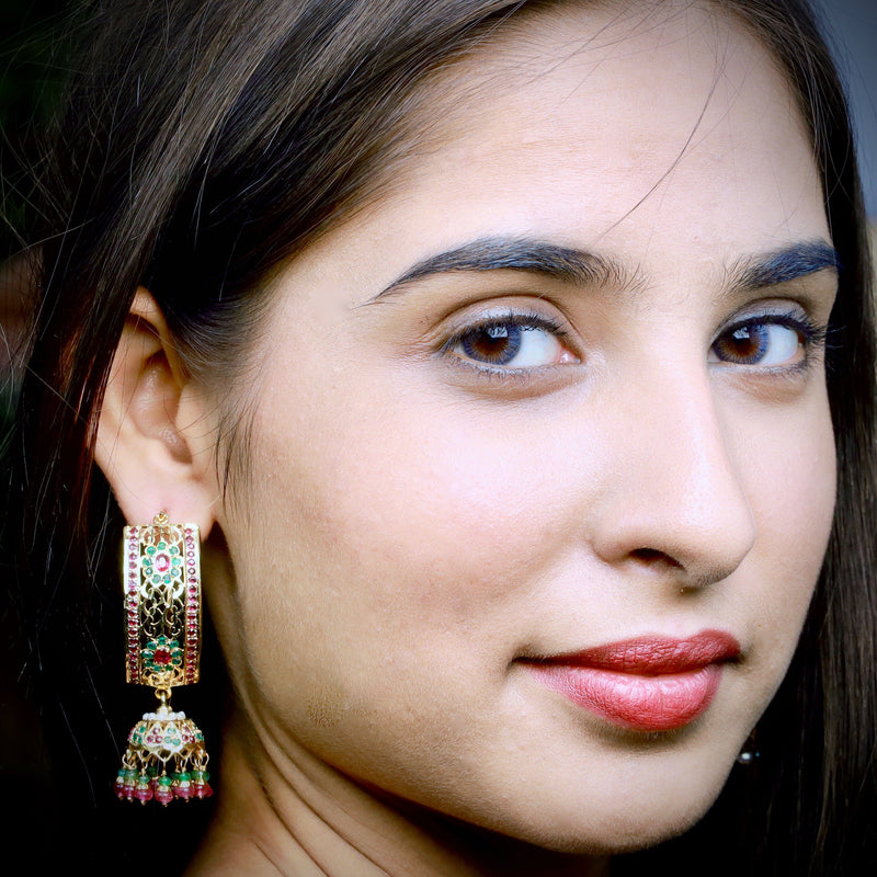 Latest traditional punjabi tika set with chandbali Earrings in golden  colour | Chandbali earrings, Gold jewelry outfits, Fancy jewellery