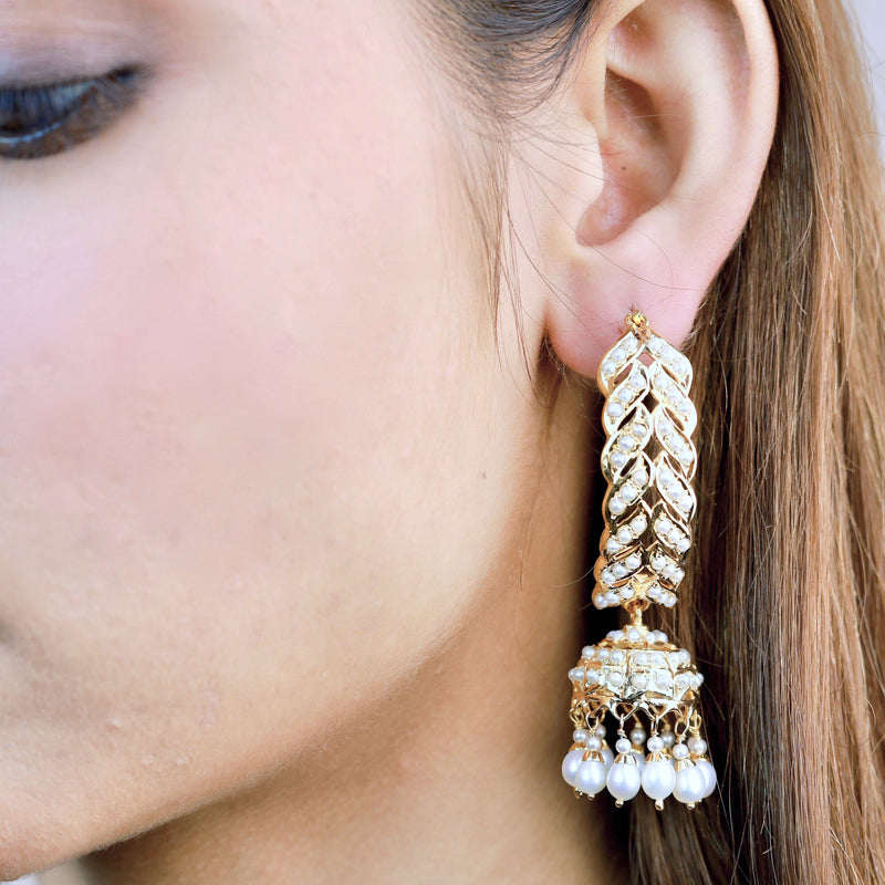 The Afia Jhumka Earrings | SEHGAL GOLD ORNAMENTS PVT. LTD.
