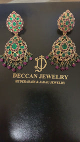 Layla ruby emerald earrings ( SHIPS IN 5 WEEKS )