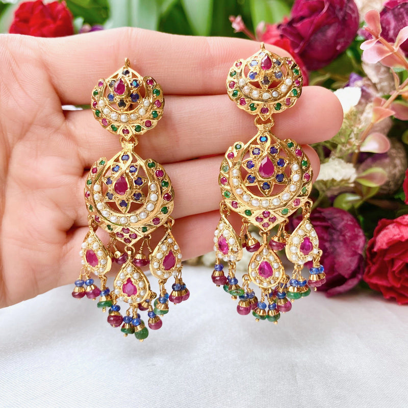 Rajasthani Jhumki Earrings(handcrafted) – Taha Jewelry