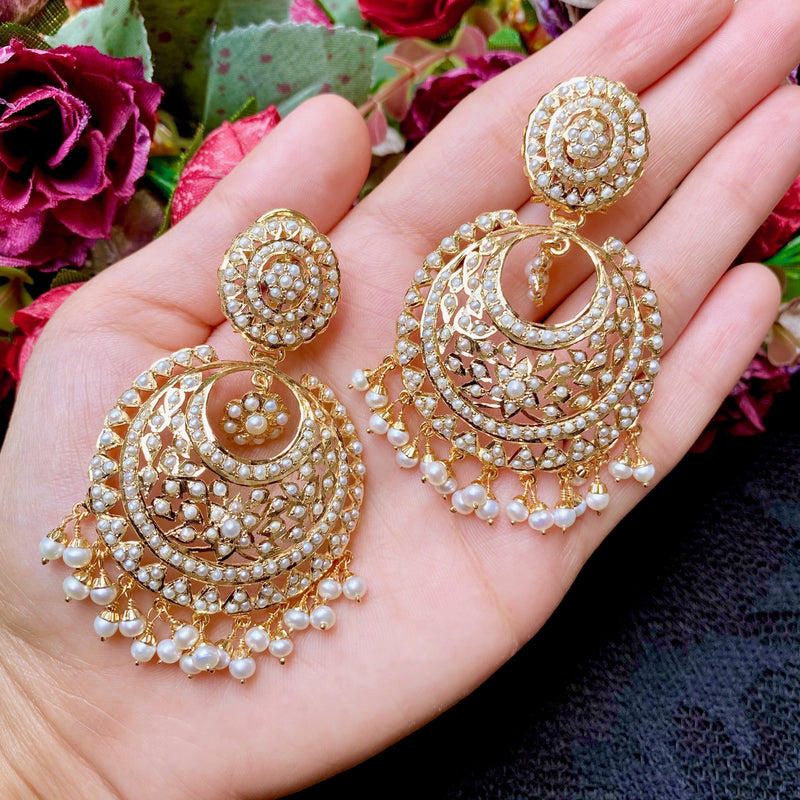 Hyderabadi Jadau Double Chandbali Earrings in Navratan and | Etsy | Girly  jewelry, How to make necklaces, Heritage jewellery