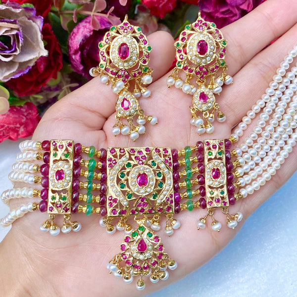 Nayra Choker Necklace Set – Indiatrendshop