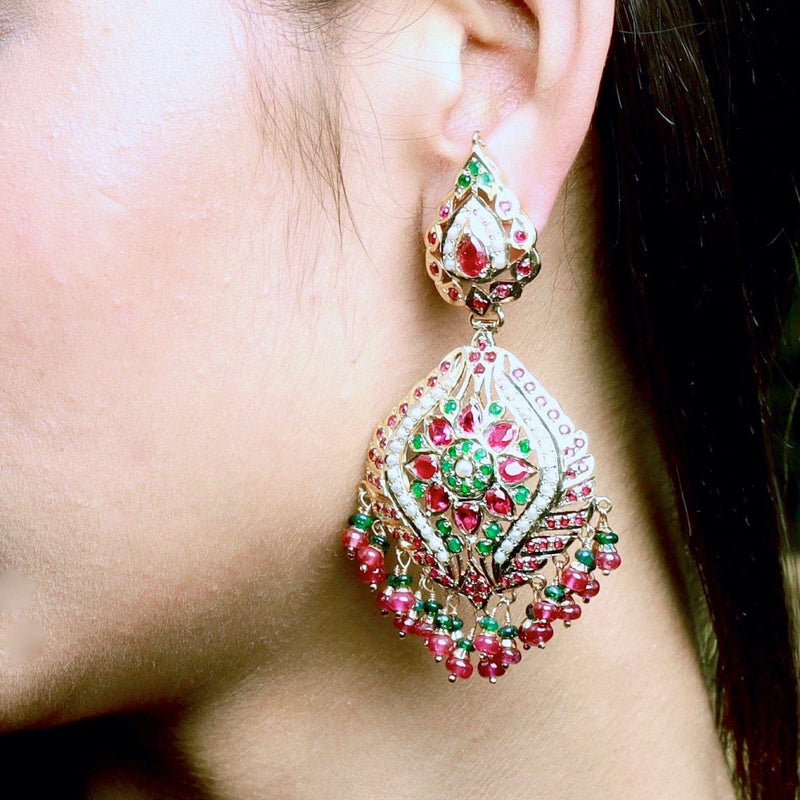 Jadau Earrings Archives | Jaipur | Uncut Diamond | Gold Polki Jewellery