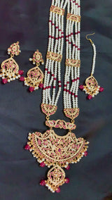 LN141 Yashvi rani haar in rubies (  SHIPS IN 4 WEEKS )