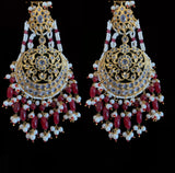 DER171  Romana ruby  statement jhoomar earrings ( READY TO SHIP )