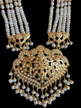 Gold plated silver rani haar in fresh water pearls ( READY TO SHIP)