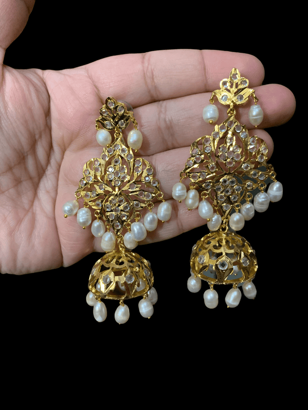 DER92 Lina earrings in fresh water pearls   (READY TO SHIP  )