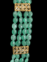 LN59 Ghazal emerald beads Rani haar ( SHIPS IN 4 WEEKS )