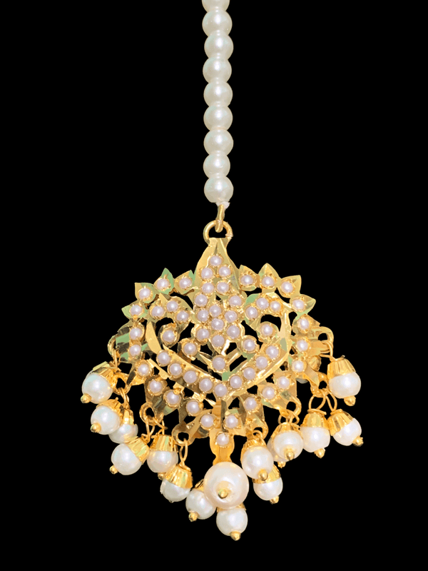 DJTK98 Mehwish jadau tika ( pearls  ) ( SHIPS IN 4 WEEKS )