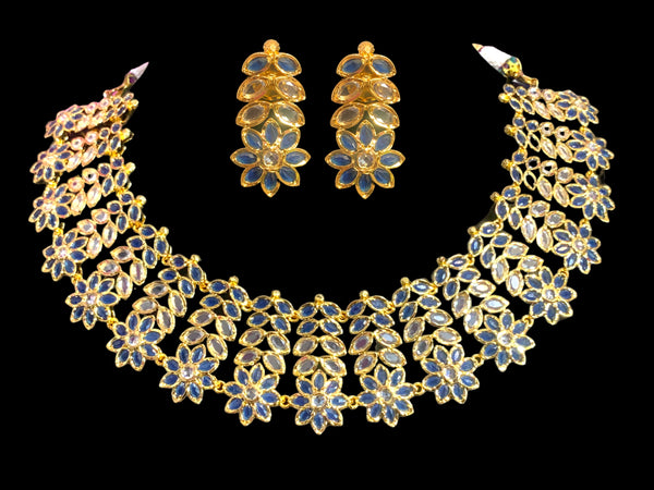 NS371 MIZAN Hyderabadi gold plated necklace set ( READY TO SHIP )