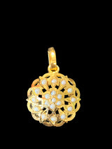 Gold plated silver pendant in fresh water pearls ( READY TO SHIP )