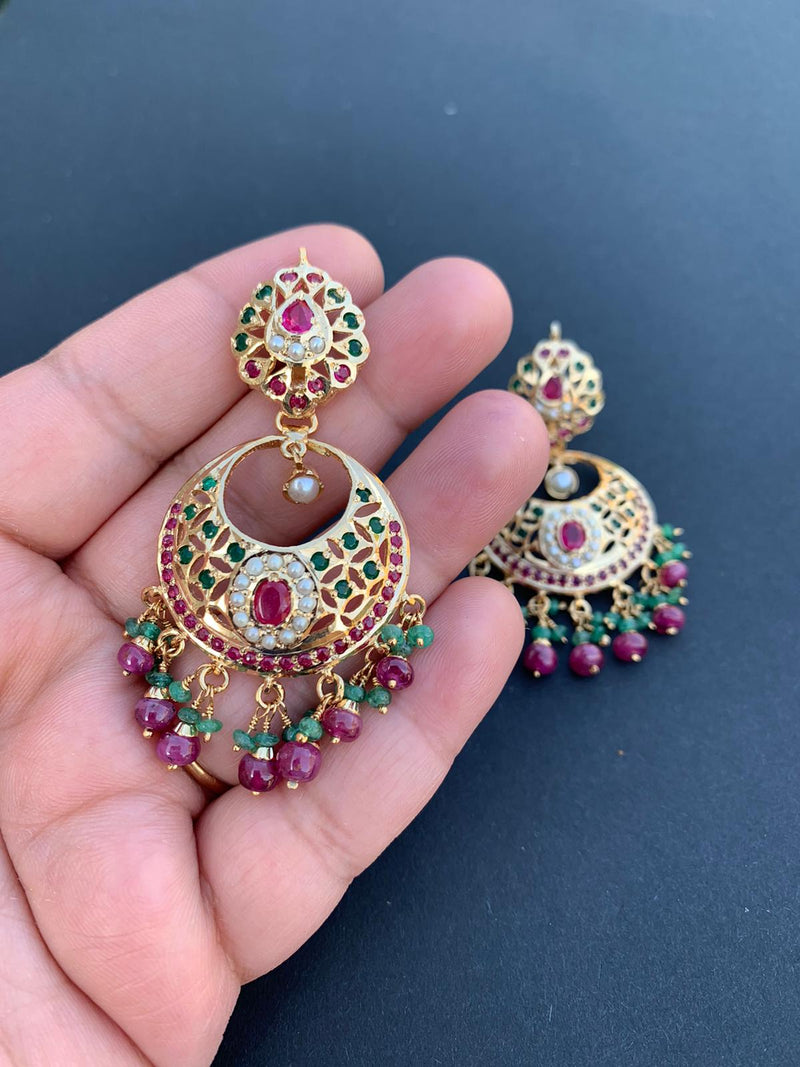 Buy Silver Kundan Dangling Earrings Online - Unniyarcha