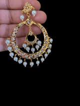 DER25 Double Chandbali in shell pearls  ( READY TO SHIP  )