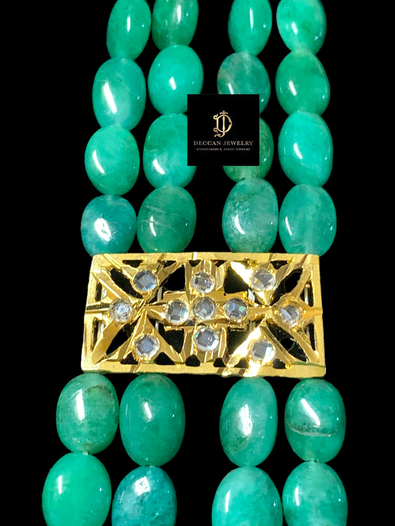 Gazala emerald necklace ( SHIPS IN 3 WEEKS )