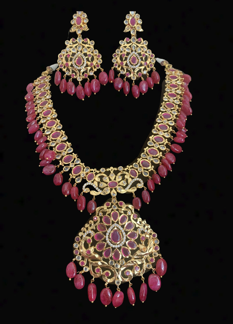 Amani Ruby necklace set ( SHIPS IN3 WEEKS  )