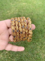 B100 Set of 6 Gold plated bangles  ( READY TO SHIP )
